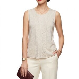 Prada Sleeveless Pin Tuck Top